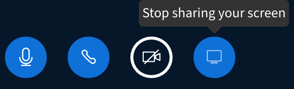 Screen share button during sharing